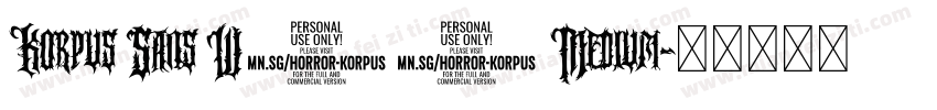 Korpus Sans W00 Medium字体转换